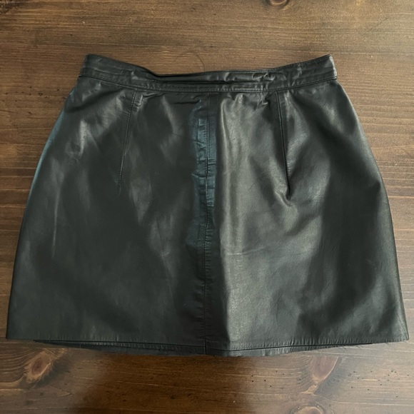 West Bay Leather Mini Skirt - Picture 1 of 6